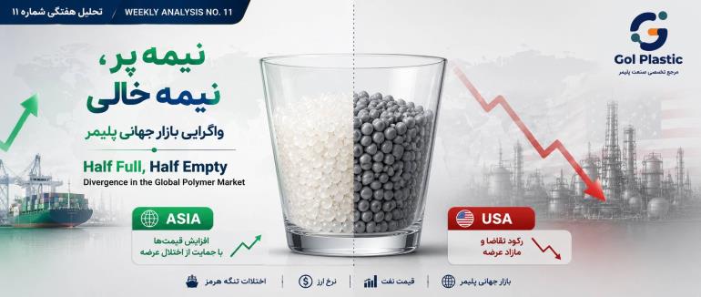 تحلیل شماره ۱۱: افزایش قیمت‌ها در آسیا در برابر رکود در آمریکا؛ نیمه پر و نیمه خالی بازار جهانی پلیمر